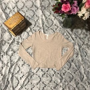 Nude colored crop top